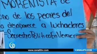 Veracruzanos protestan para exigir la aparición de cuatro activistas sociales