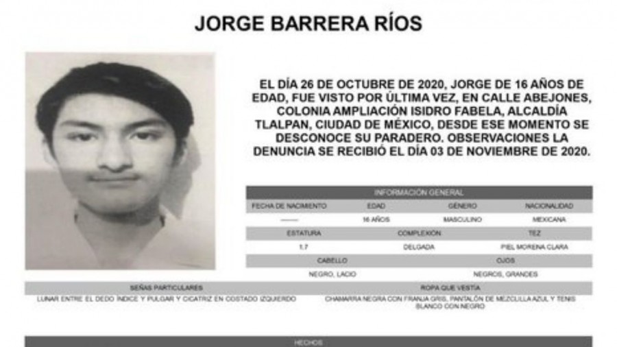 Broma estudiantil provoca desaparición de joven en Tlalpan