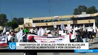 Habitantes de Iztacalco piden a su alcaldía apoyos alimenticios por desempleo