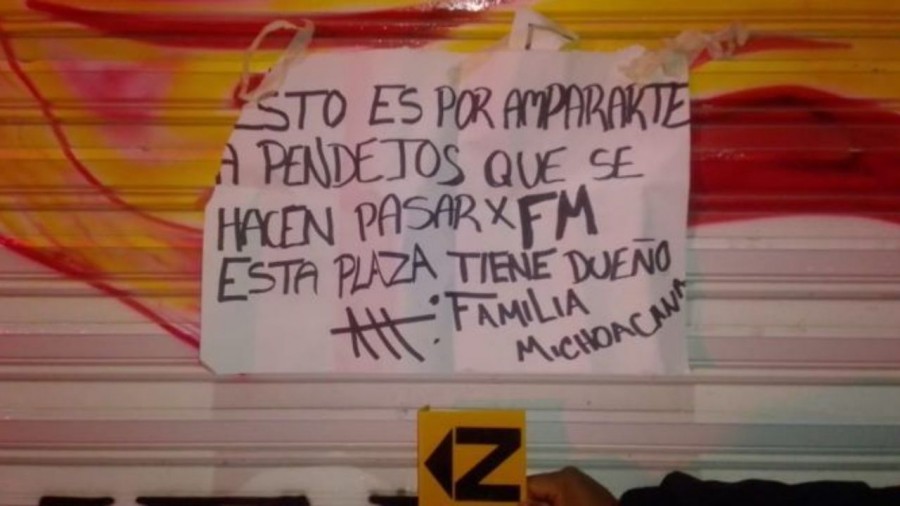 Localizan mensaje intimidatorio en un local de Chicoloapan