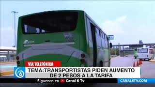 #EnEntrevista | Transportistas piden aumento de 2 pesos a la tarifa