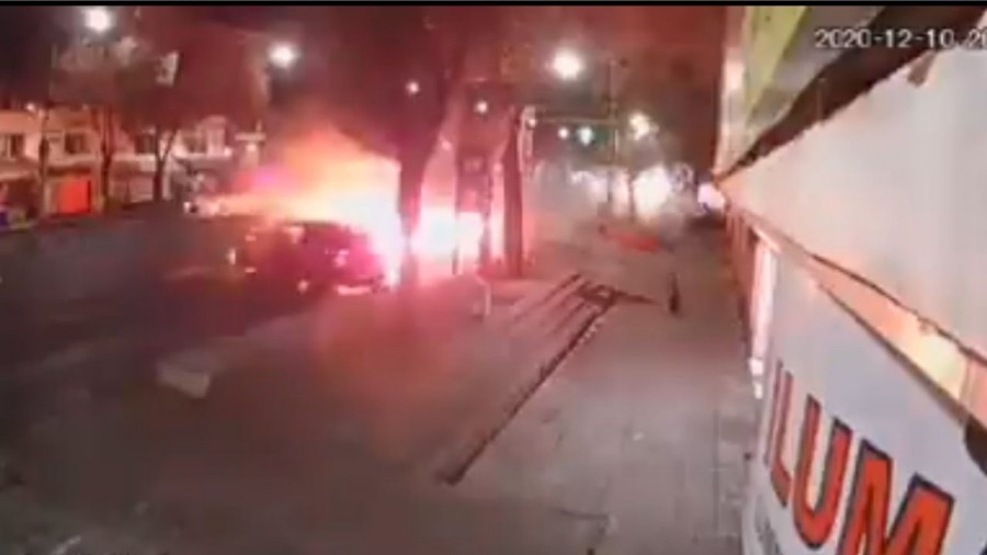 Captan choque múltiple en la alcaldía Cuauhtémoc