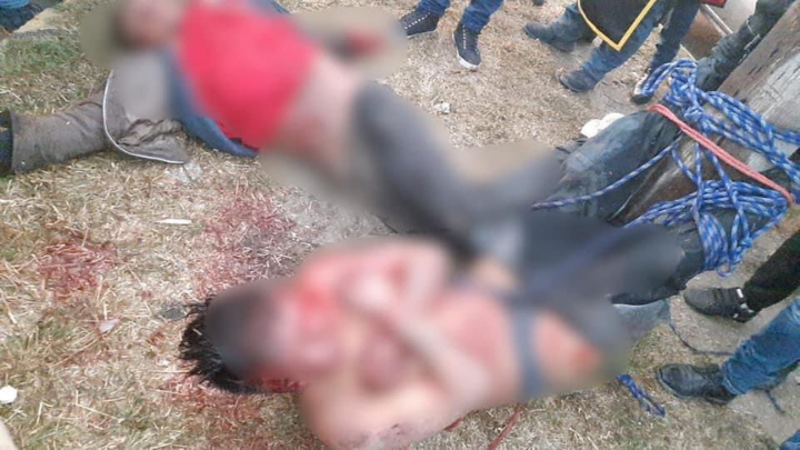 Dan golpiza a dos sujetos en la central de abasto de Toluca