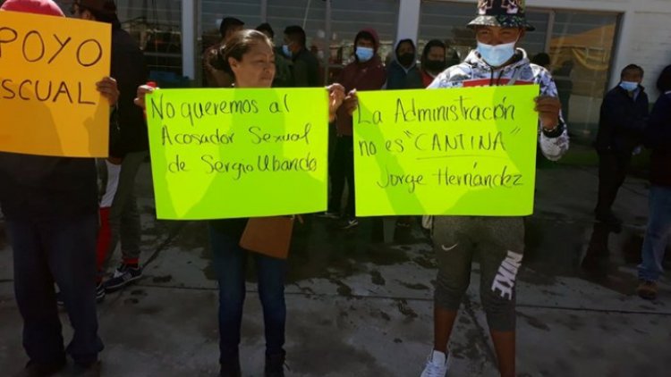 Protestan comerciantes de central de abastos de Toluca por abusos
