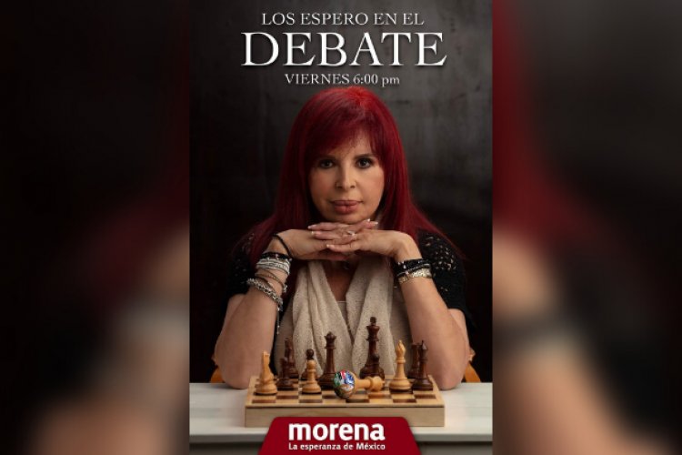 Layda Sansores promociona debate con copia de ‘Gambito de Dama’