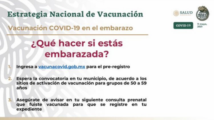 Inicia pre-registro de mujeres embarazadas para vacunación contra Covid-19