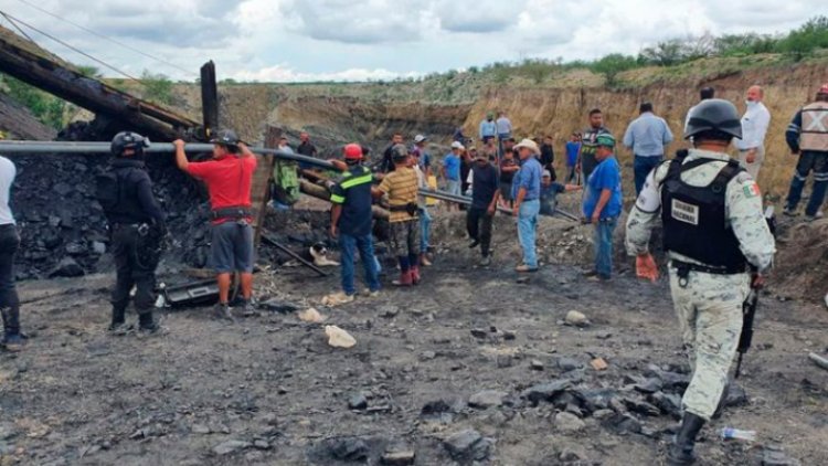 Siete mineros quedaron atrapados tras colapso de mina en Coahuila