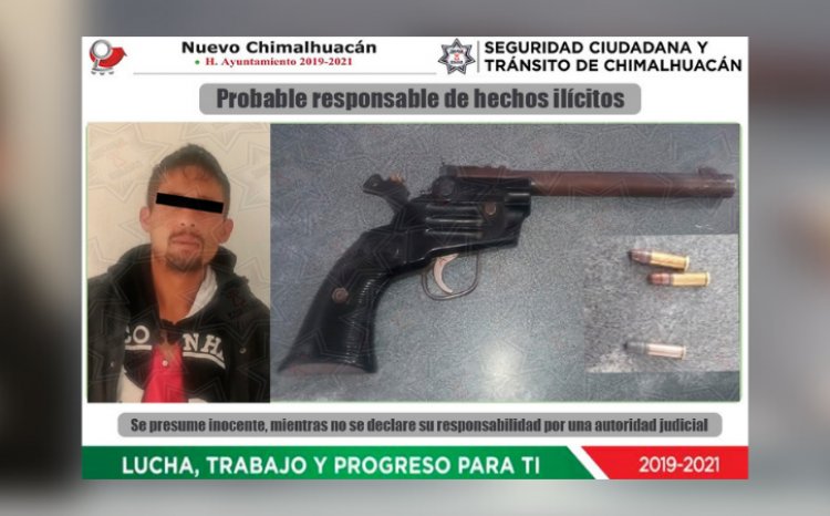 Capturan a sujeto por robo con violencia en Chimalhuacán