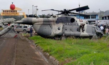 Cae helicóptero de la Marina en el que viajaba el secretario de gobierno de Veracruz