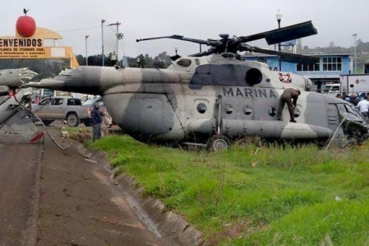 Cae helicóptero de la Marina en el que viajaba el secretario de gobierno de Veracruz