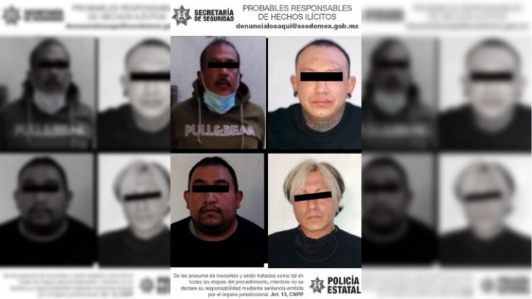 Caen cuatro sujetos con armas de grueso calibre y drogas en Tultitlán