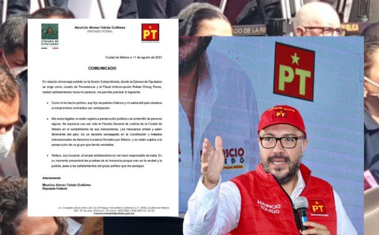 FGJ-CDMX tramita ficha roja para el diputado Mauricio Toledo