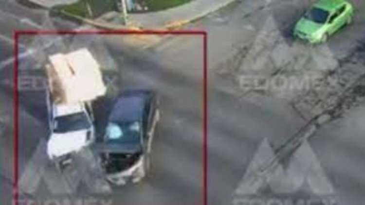Video: aparatoso choque en San Mateo Atenco deja un lesionado
