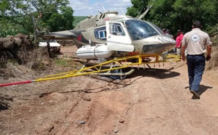 Aterriza de emergencia helicóptero en Jalisco; hay un herido