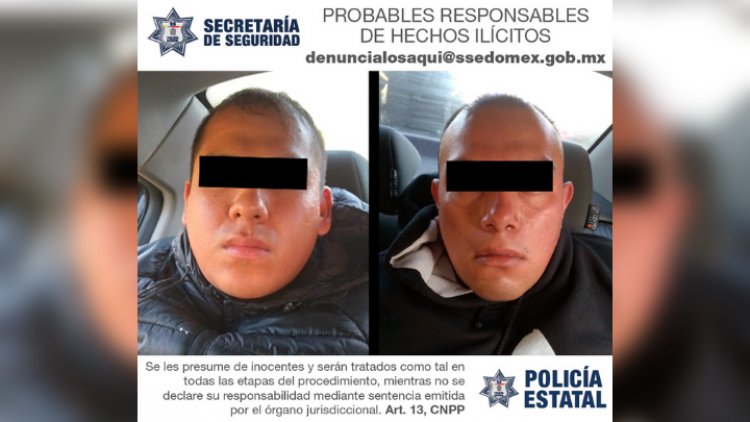 Caen dos sujetos por robo a transporte de carga y secuestro exprés en Cuautitlán