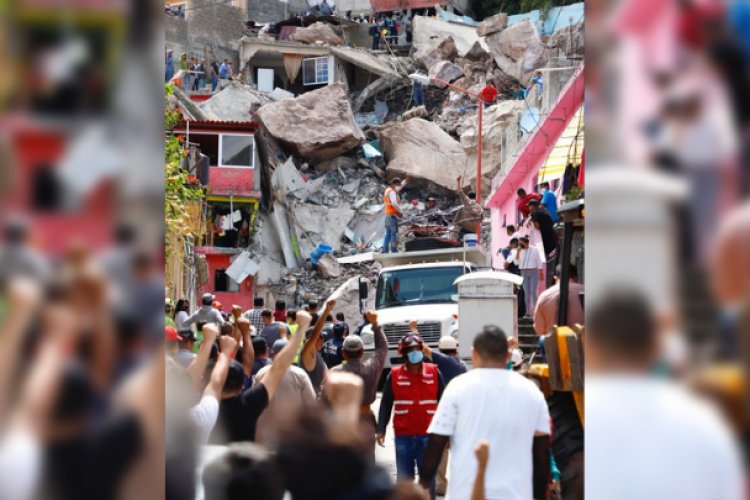 Evacuan 80 casas aledañas al cerro del Chiquihuite