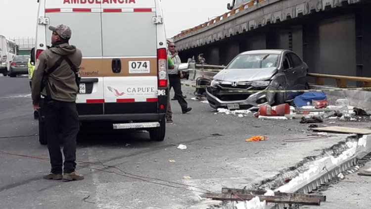 Auto mata a trabajador en la México-Puebla