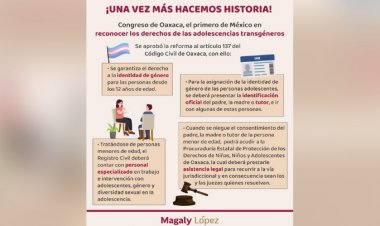 Menores en Oaxaca podrán decidir su identidad de género