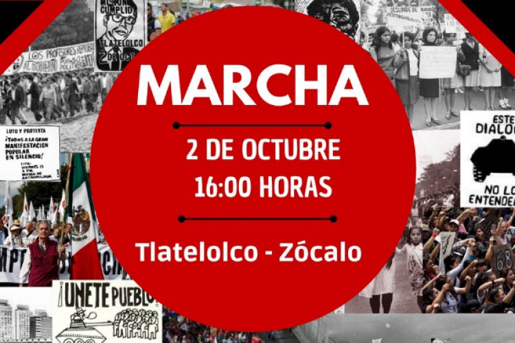 Blindan Centro Histórico por marcha del 2 de octubre