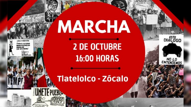 Blindan Centro Histórico por marcha del 2 de octubre