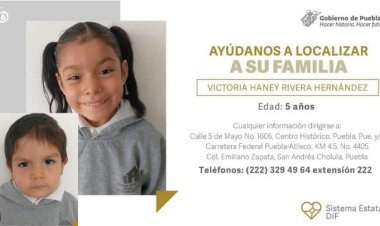 Buscan a familia de niños abandonados en Puebla