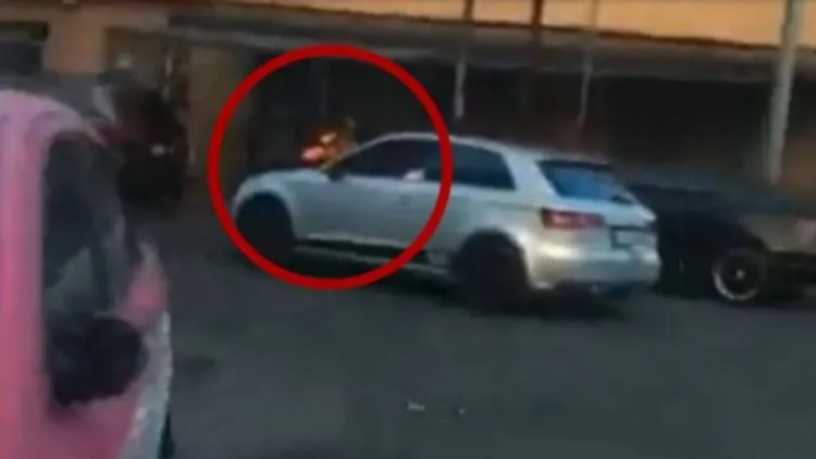 VIDEO: Automovilista se lleva a policía sobre el cofre