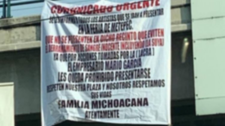 La Familia Michoacana cuelga narcomantas en Edomex