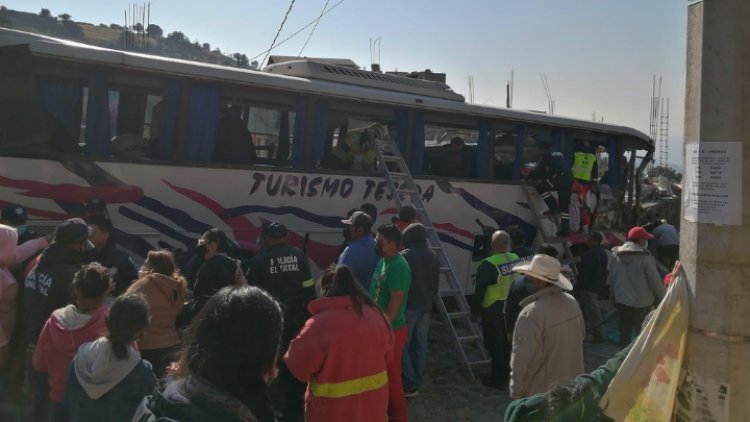 Trágico accidente de autobús en Joquicingo