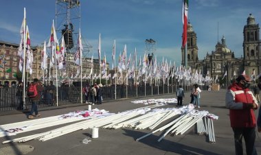Cierran calles del Zócalo por informe de AMLO