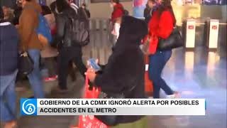 Gobierno de la CDMX ignoró alerta por posibles accidentes en el Metro