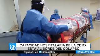 Capacidad hospitalaria de la CDMX está al borde del colapso