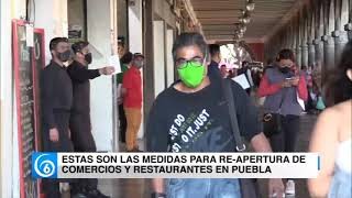 Estas son las medidas para la reapertura de comercios y restaurantes en Puebla
