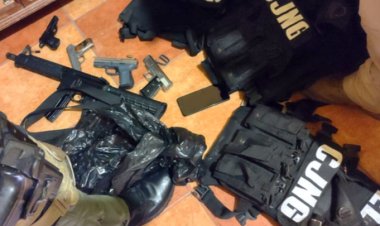 Aseguran drogas y armas del CJNG en Silao