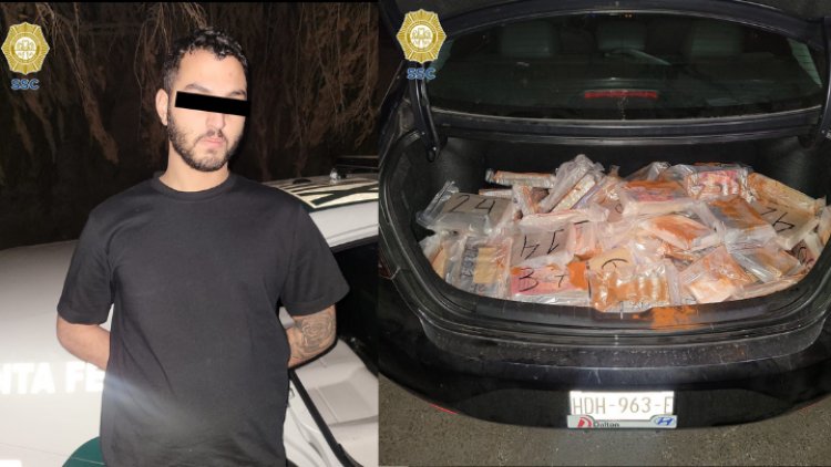 Cae canadiense con 69 kilos de cocaína en su auto
