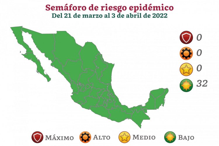 Semáforo COVID-19: Todo México en verde