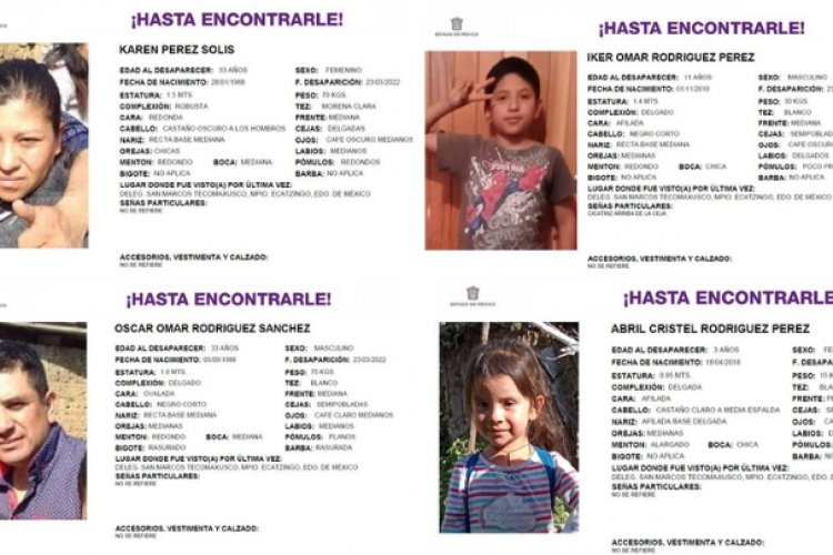 Buscan a familia desaparecida en Ecatzingo