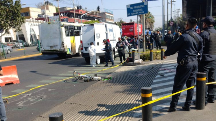 Fallece ciclista arrollado por camión en San Ángel