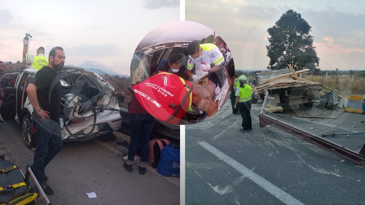 Dos accidentes afectaron la circulación este sábado en la México-Puebla