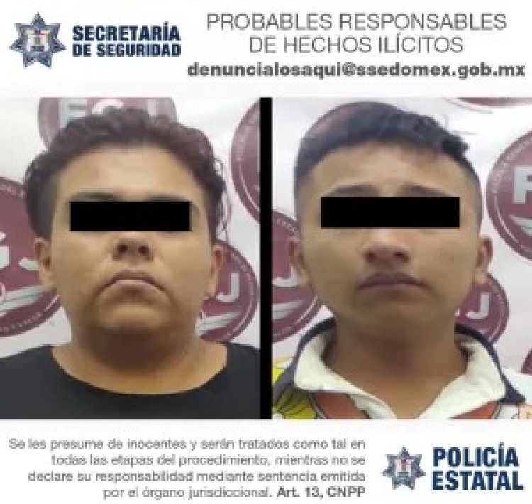 Tres detenidos por asalto en vía publica de Ecatepec; uno es menor de edad