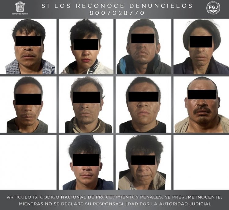 Desarticulan dos células criminales del valle de Toluca