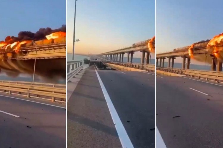 Explosión de puente en Crimea, un 'regalo' para Vladimir Putin