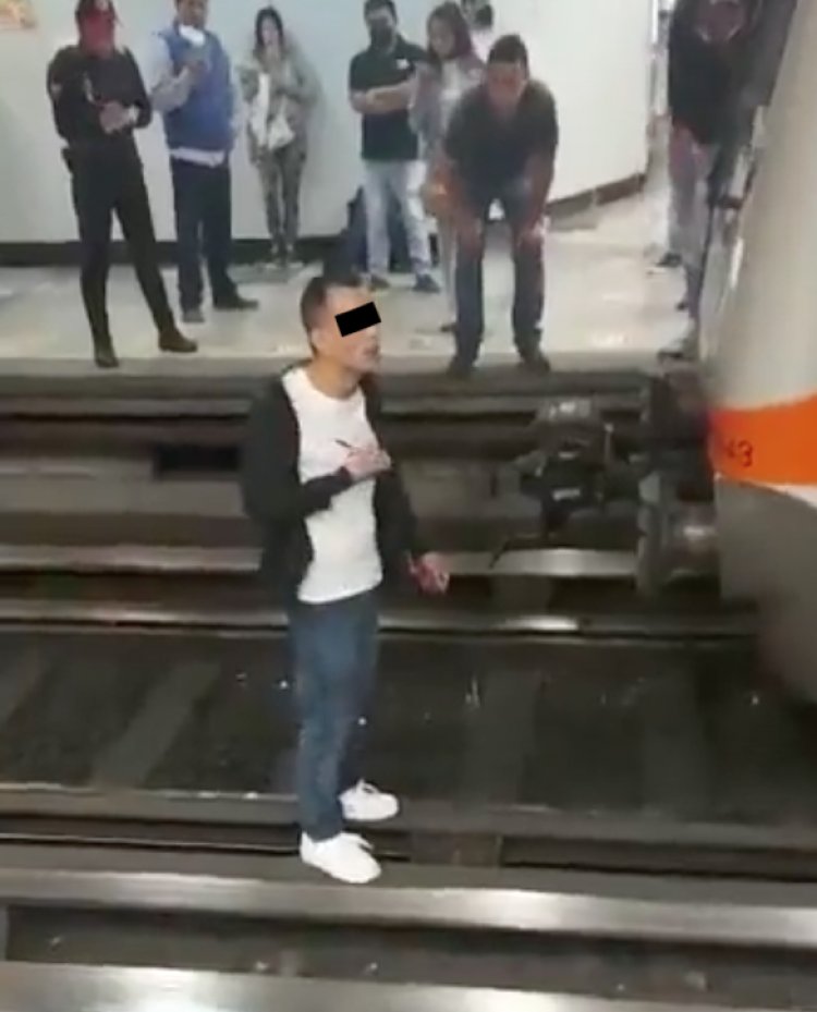 Hombre intenta suicidarse en el Metro