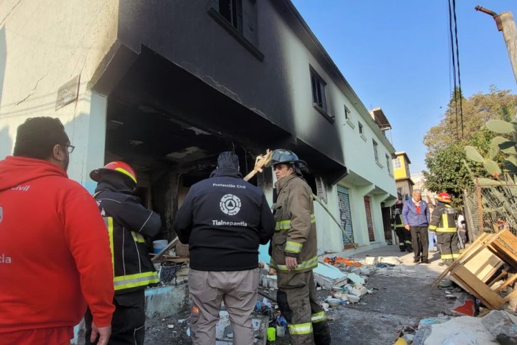 Explosión de gas en vivienda de Tlalnepantla deja 5 heridos