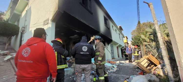 Explosión de gas en vivienda de Tlalnepantla deja 5 heridos
