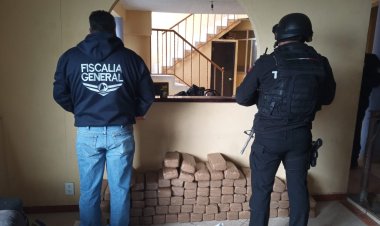 Incautan 88 kg de droga en cateo de casa de Tlalnepantla