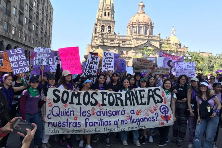 Feministas reclaman seguridad y justicia en distintos puntos de la Perla Tapatía