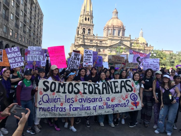 Feministas reclaman seguridad y justicia en distintos puntos de la Perla Tapatía
