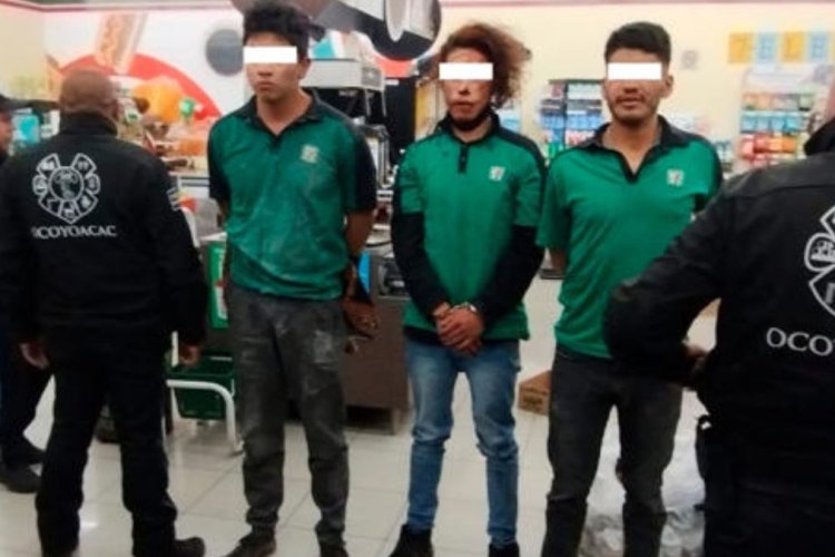 Capturan a tres hombres que simularon ser empleados para asaltar una tienda en Edomex