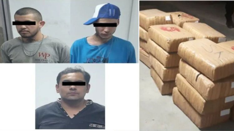Tres sujetos son detenidos por llevar 25 paquetes de marihuana en Nezahualcóyotl