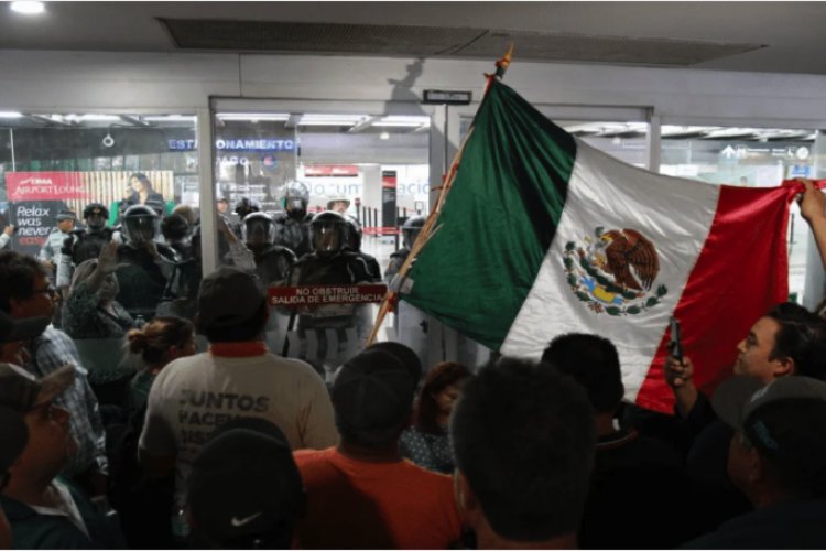Prevén retiro de bloqueo en el aeropuerto de Culiacán por parte de campesinos; se cumplen más de 40 horas
